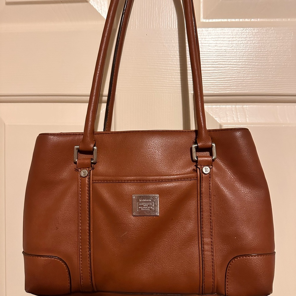 Liz Claiborne Chestnut Brown Leather Shoulder Bag